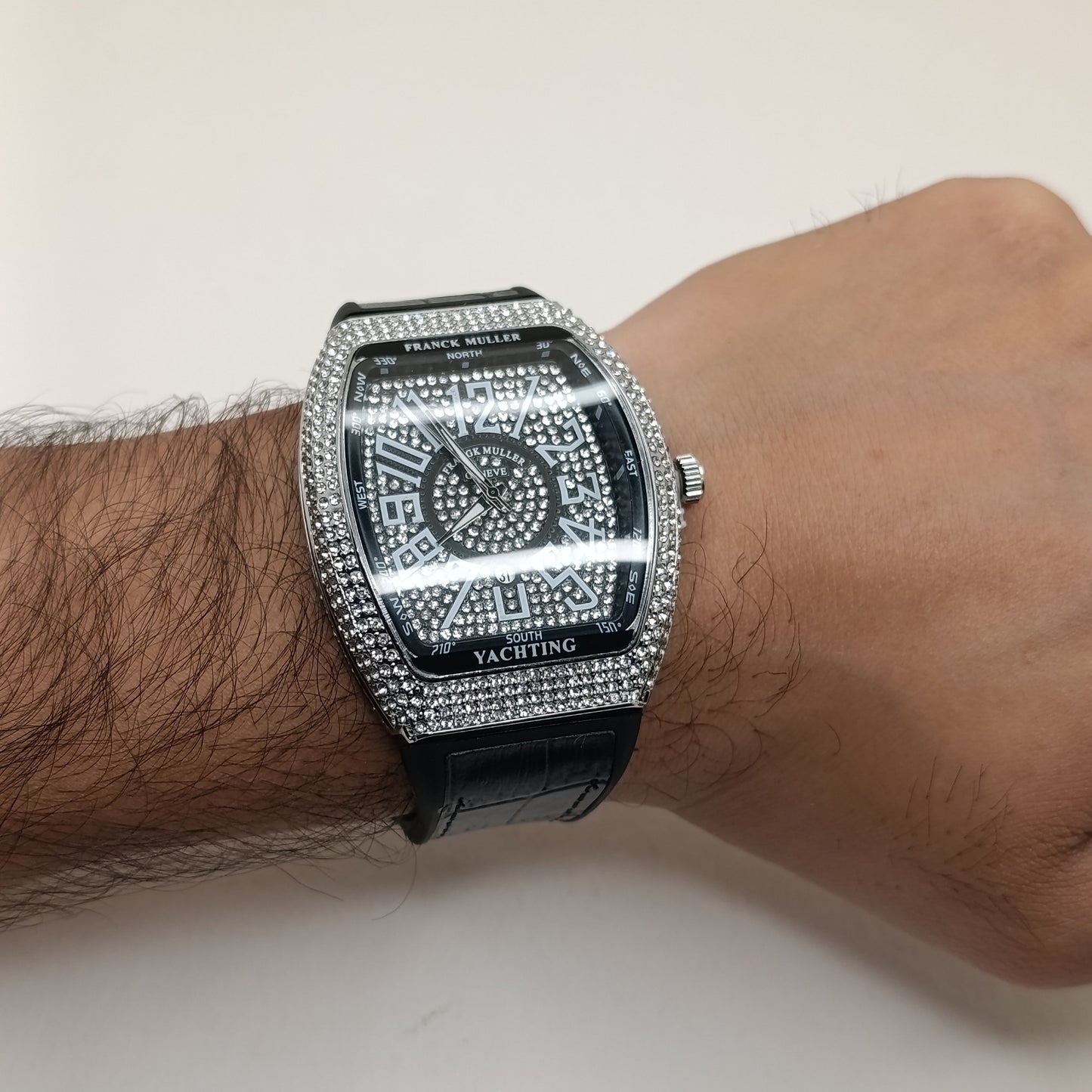 F-M Platinum Diamond Watch For Men
